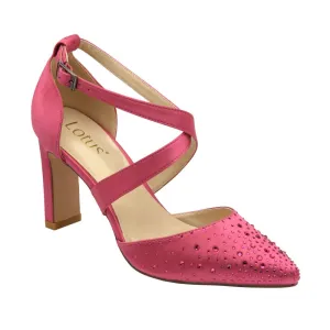 Lotus Leona FUSCHIA Diamonte Bar Shoe ULS425