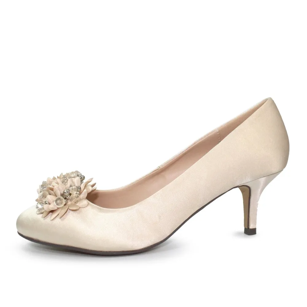 Lunar  Blossom Corsage Court Shoe.