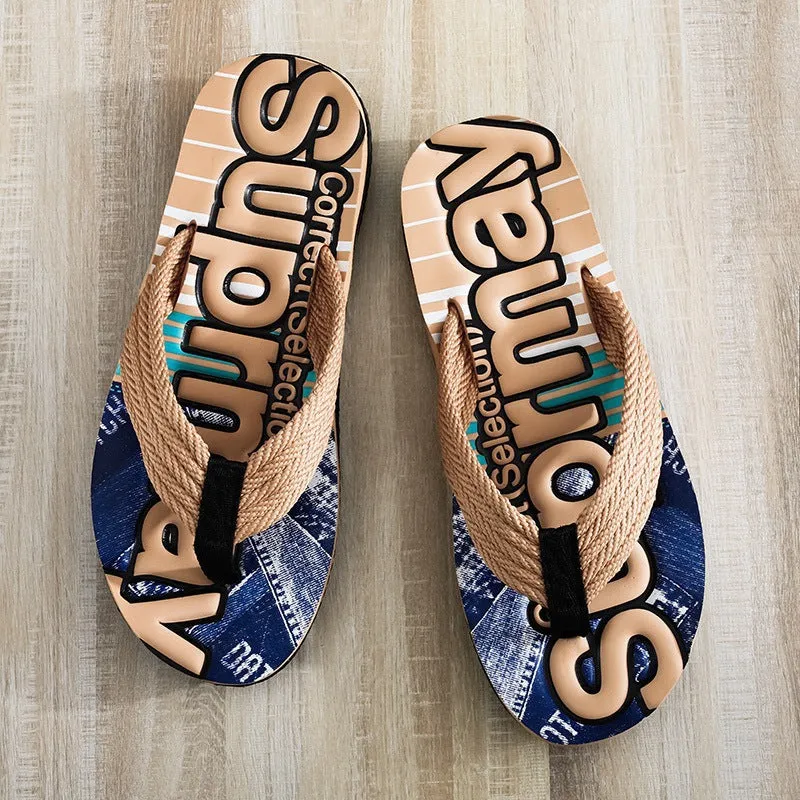 Men Beach Shoes Fashion Outerwear Beach Slippers Men