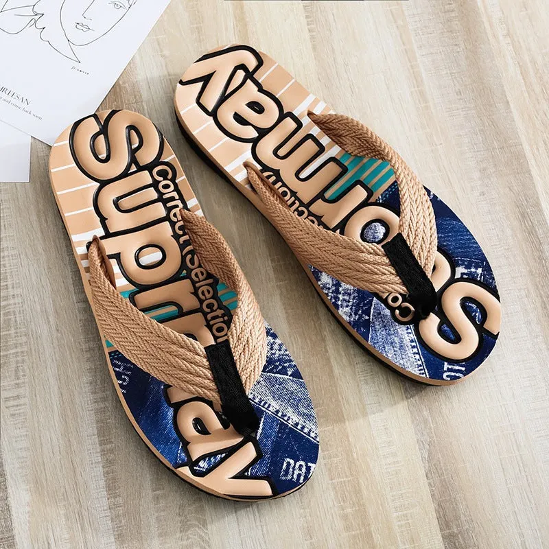 Men Beach Shoes Fashion Outerwear Beach Slippers Men