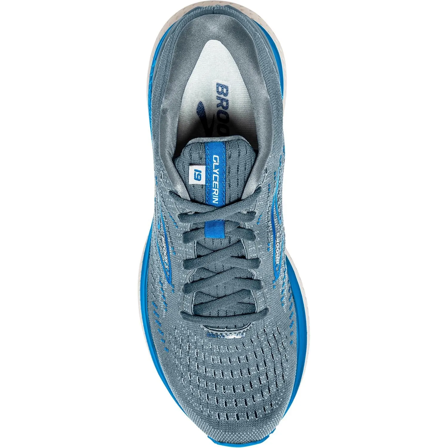 Men's Brooks Glycerin 19 Quarry/Grey/Dark Blue Mesh