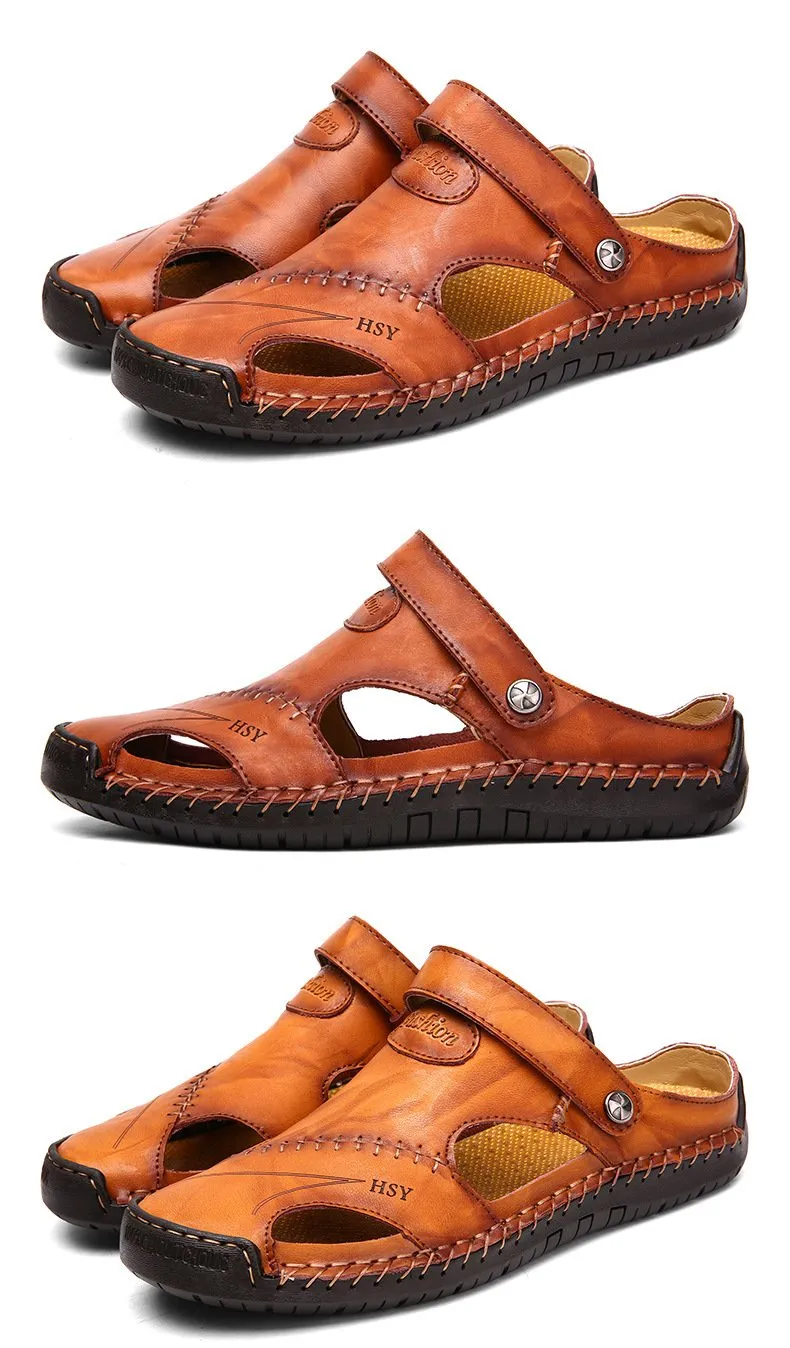 Men's Genuine Leather Beach Sandals 67807997YM