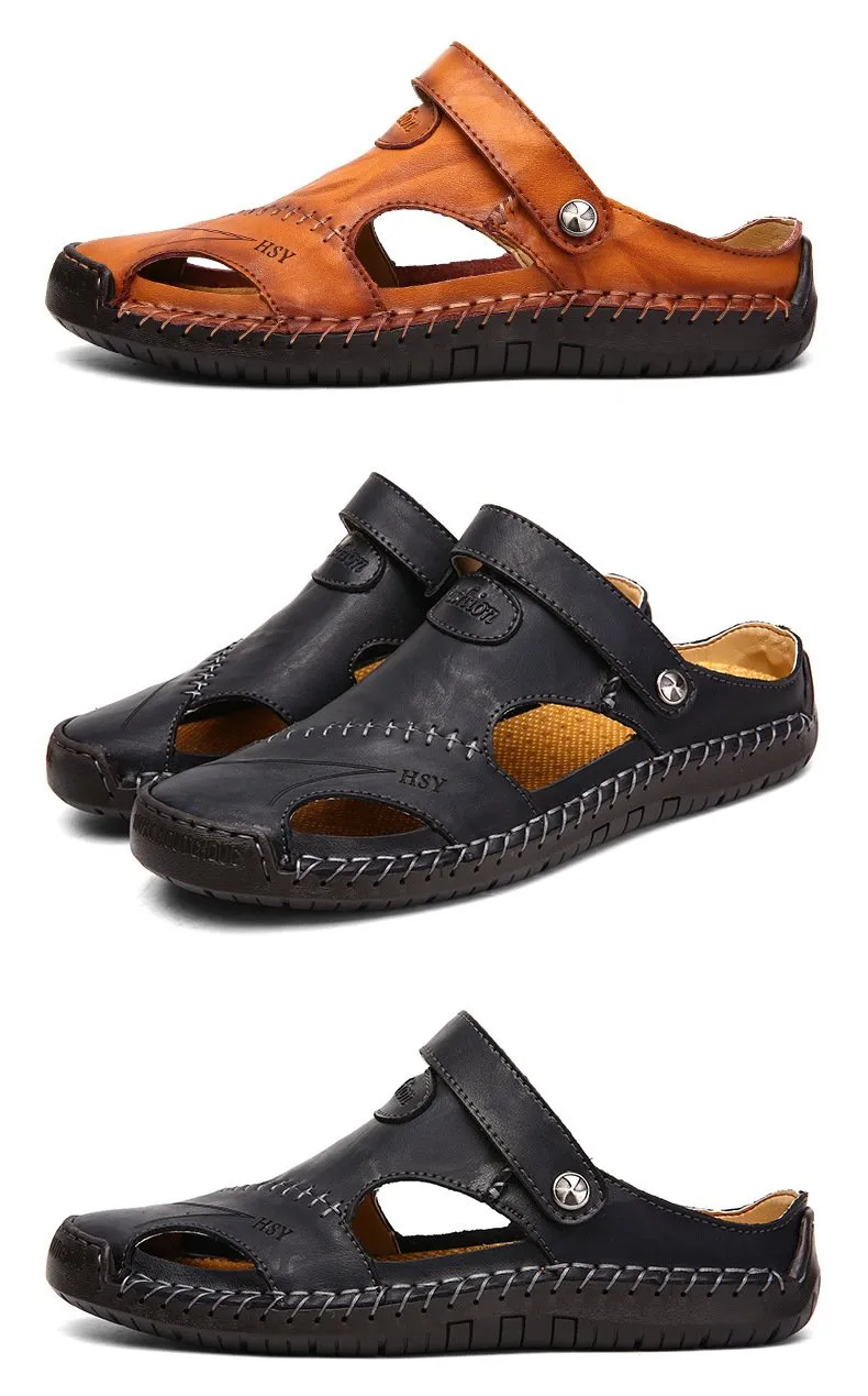 Men's Genuine Leather Beach Sandals 67807997YM