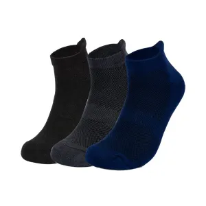 Mush Bamboo Ultra Soft, Anti Odor, Breathable, Anti Blister Ankle Socks for Men & Women for Running, Sports & Gym (Pack of 3) (Black, Navy Blue, Dark Grey, 3)