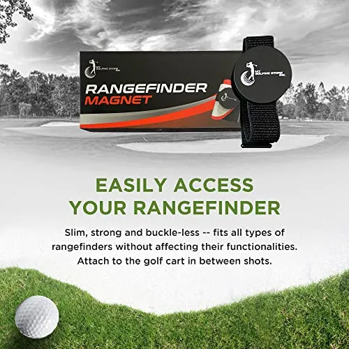 My Golfing Store Magnet for Eagle Eye Golf Rangefinder - Magnetic Holder with Adjustable Straps - Easy to Use, Stylish and Durable - Golf Range Finders and Accessories for Men and Women