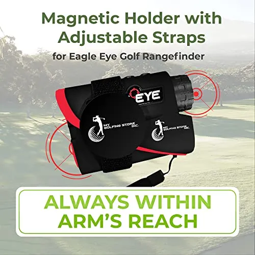 My Golfing Store Magnet for Eagle Eye Golf Rangefinder - Magnetic Holder with Adjustable Straps - Easy to Use, Stylish and Durable - Golf Range Finders and Accessories for Men and Women