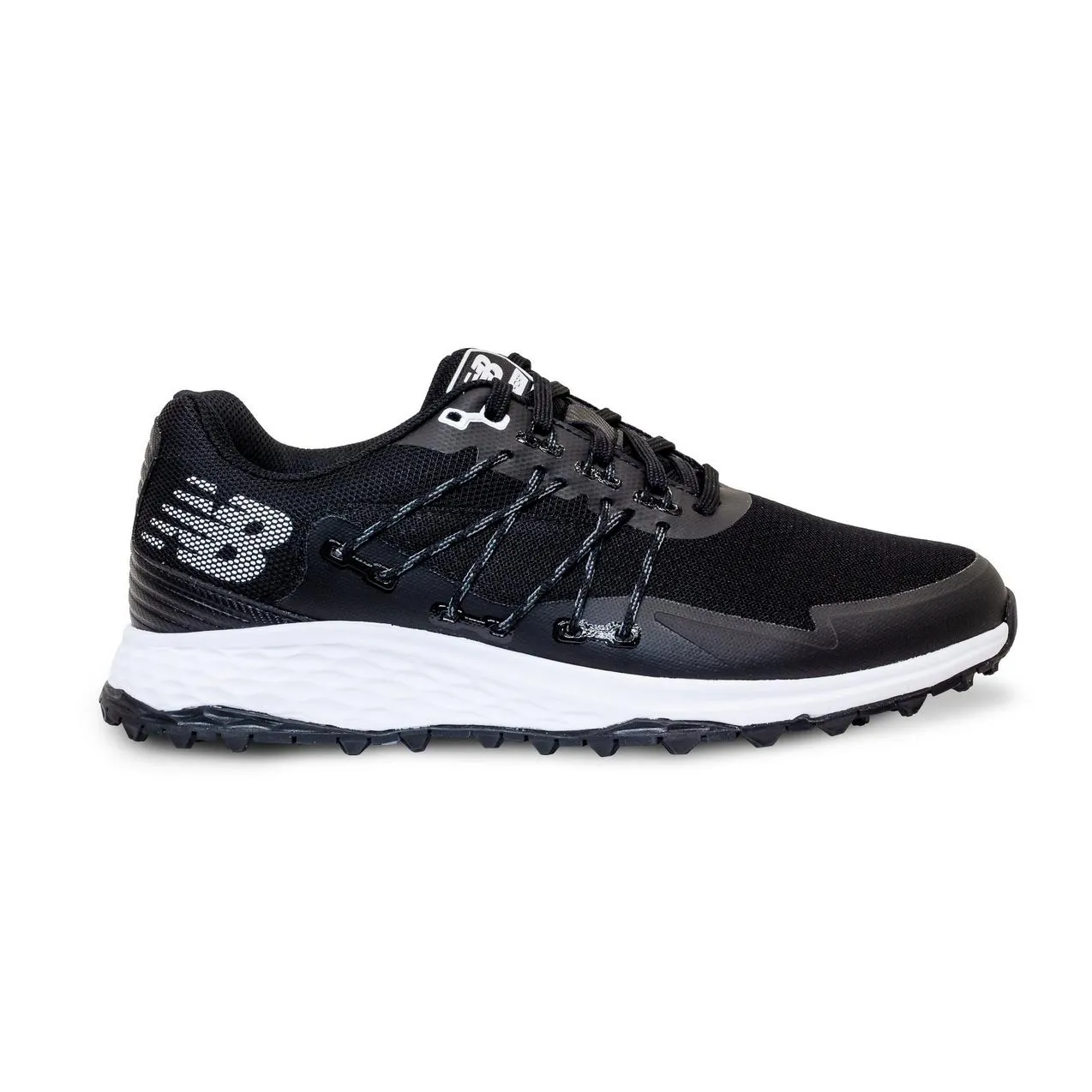 New Balance Mens Fresh Foam Pace SL Golf Shoe - BLACK / WHITE