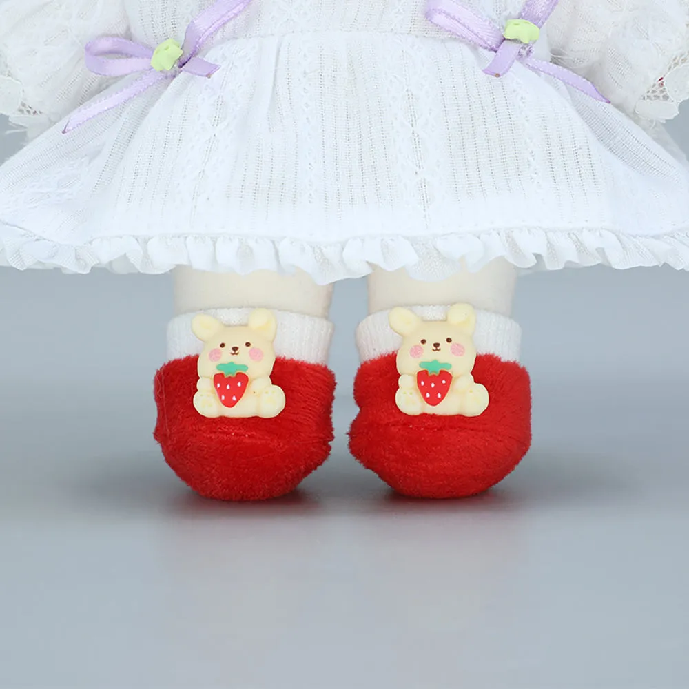 niannyyhouse 20cm Plush Doll Animal Pattern Shoes 8in Doll Accessories Dressup