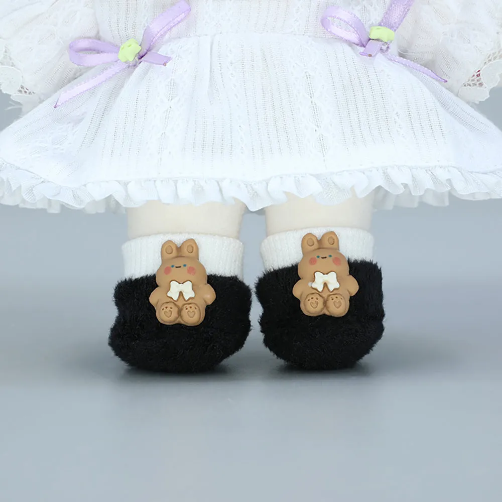 niannyyhouse 20cm Plush Doll Animal Pattern Shoes 8in Doll Accessories Dressup