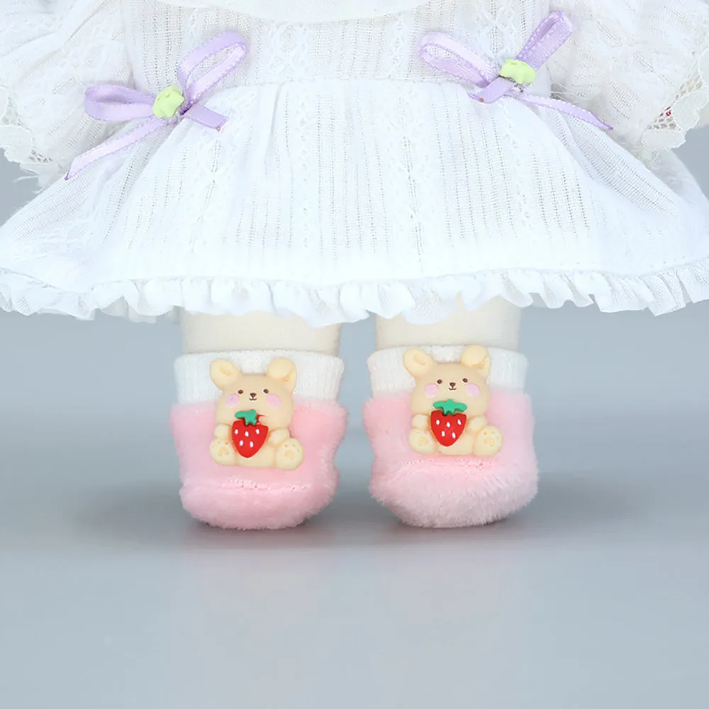 niannyyhouse 20cm Plush Doll Animal Pattern Shoes 8in Doll Accessories Dressup