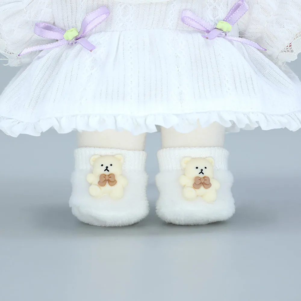 niannyyhouse 20cm Plush Doll Animal Pattern Shoes 8in Doll Accessories Dressup