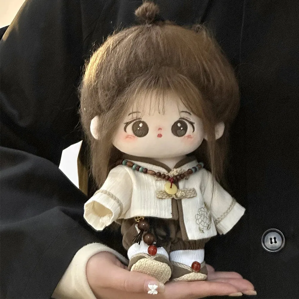 niannyyhouse 20cm Plush Doll Clothes Coat Dresses Shoes Accessories Hanfu Outfit 8in Doll Dress Up