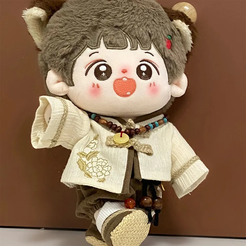 niannyyhouse 20cm Plush Doll Clothes Coat Dresses Shoes Accessories Hanfu Outfit 8in Doll Dress Up