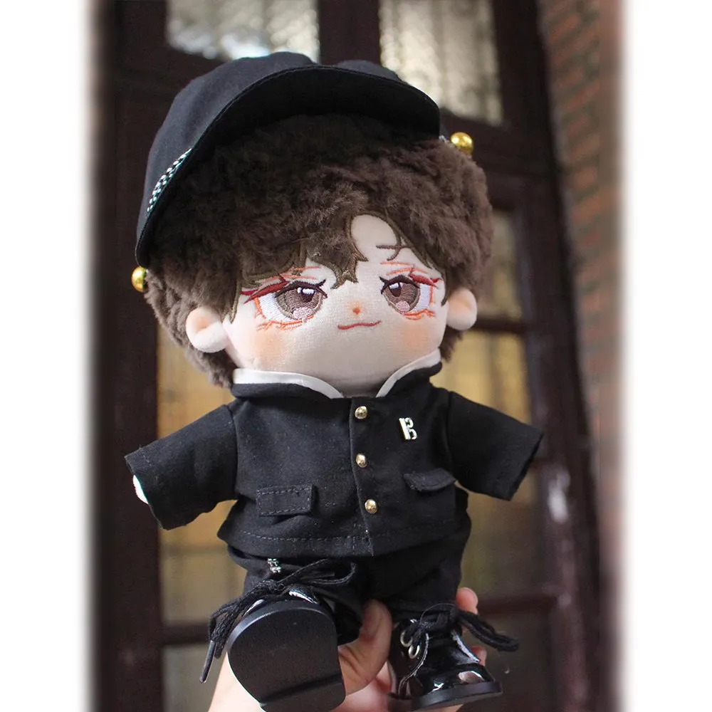 niannyyhouse 20cm Plush Doll Clothes Hat Jacket Skirt Pants Glasses Shoes School Uniform 8in Stuffed Doll Dressup