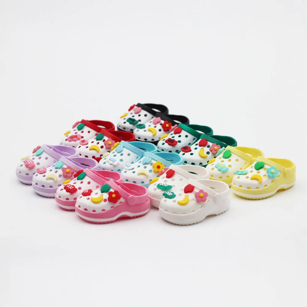 niannyyhouse 20cm Plush Doll Hole Shoes Length 5.5cm 8in Doll Slippers Beach Shoes Dress Up