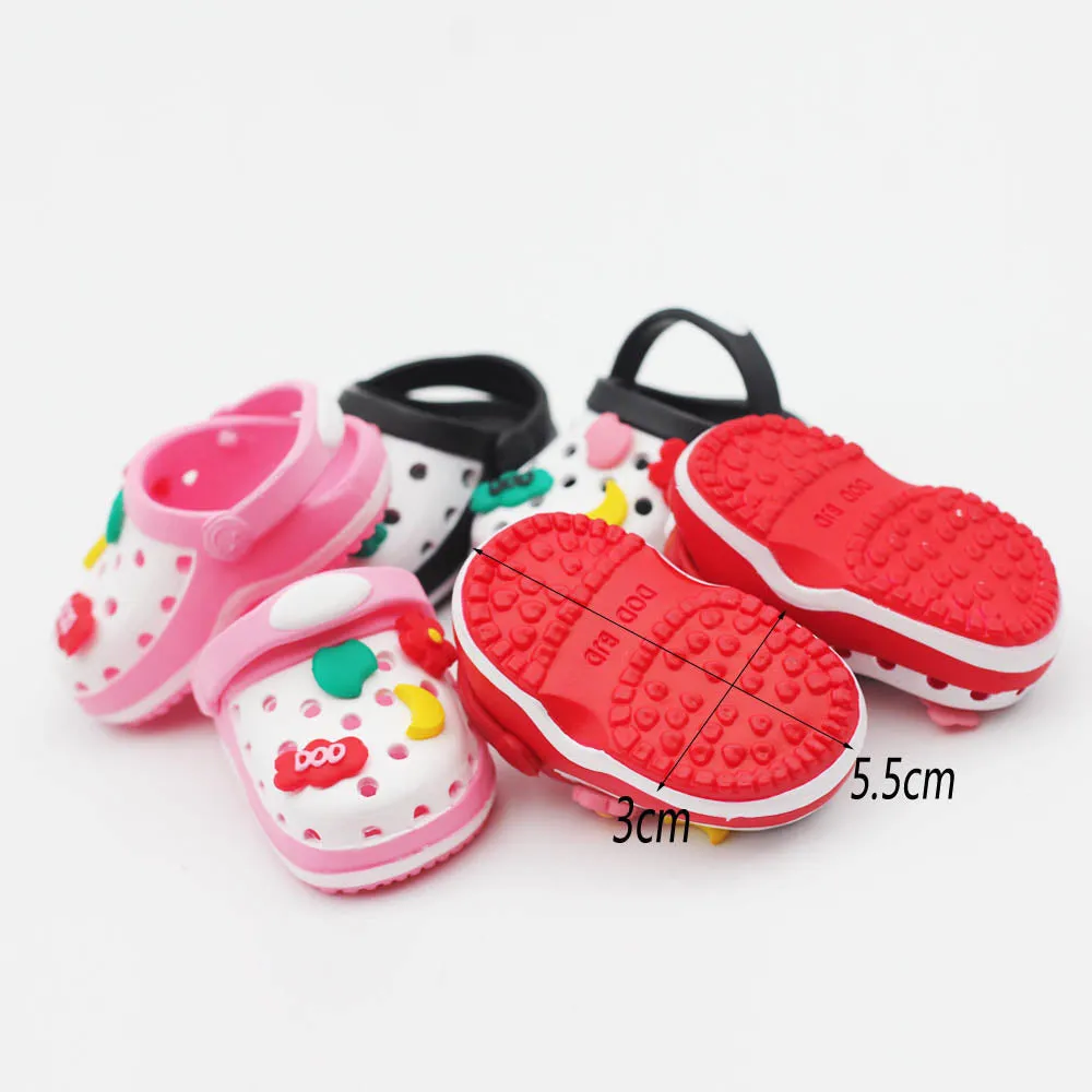 niannyyhouse 20cm Plush Doll Hole Shoes Length 5.5cm 8in Doll Slippers Beach Shoes Dress Up