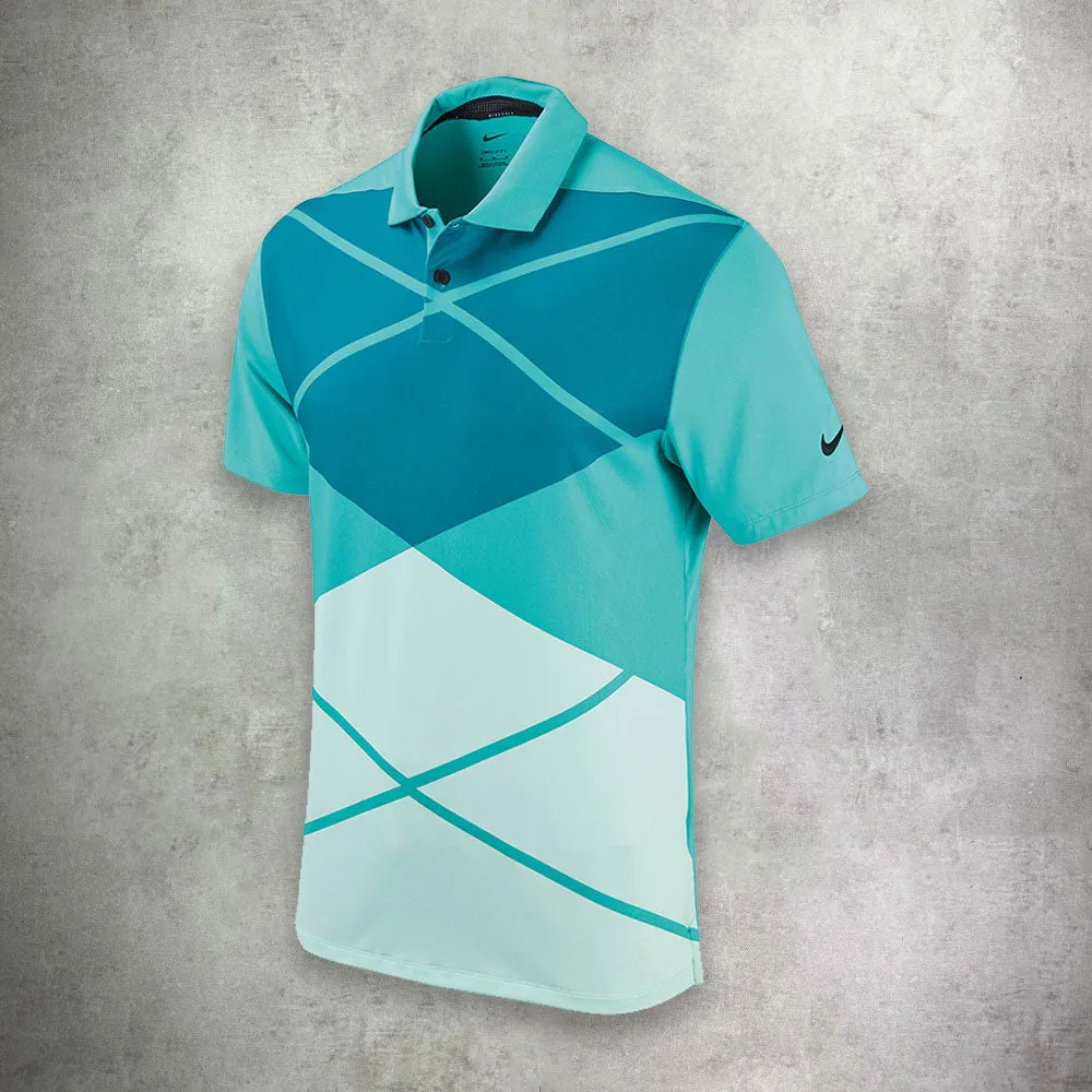 Nike Vapor Argyle Print Polo Blue