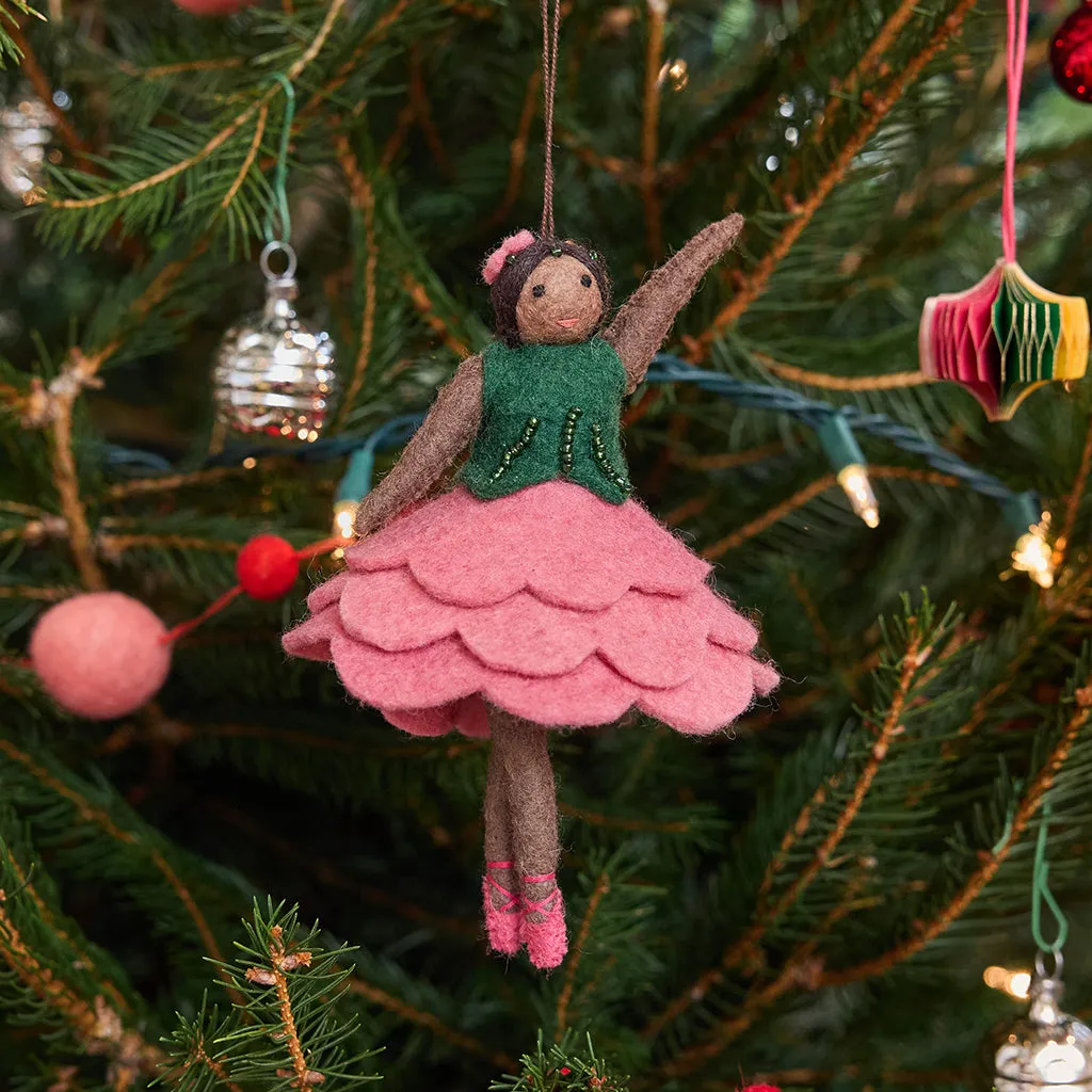 Nutcracker Ballet Flower Ornament - Brown