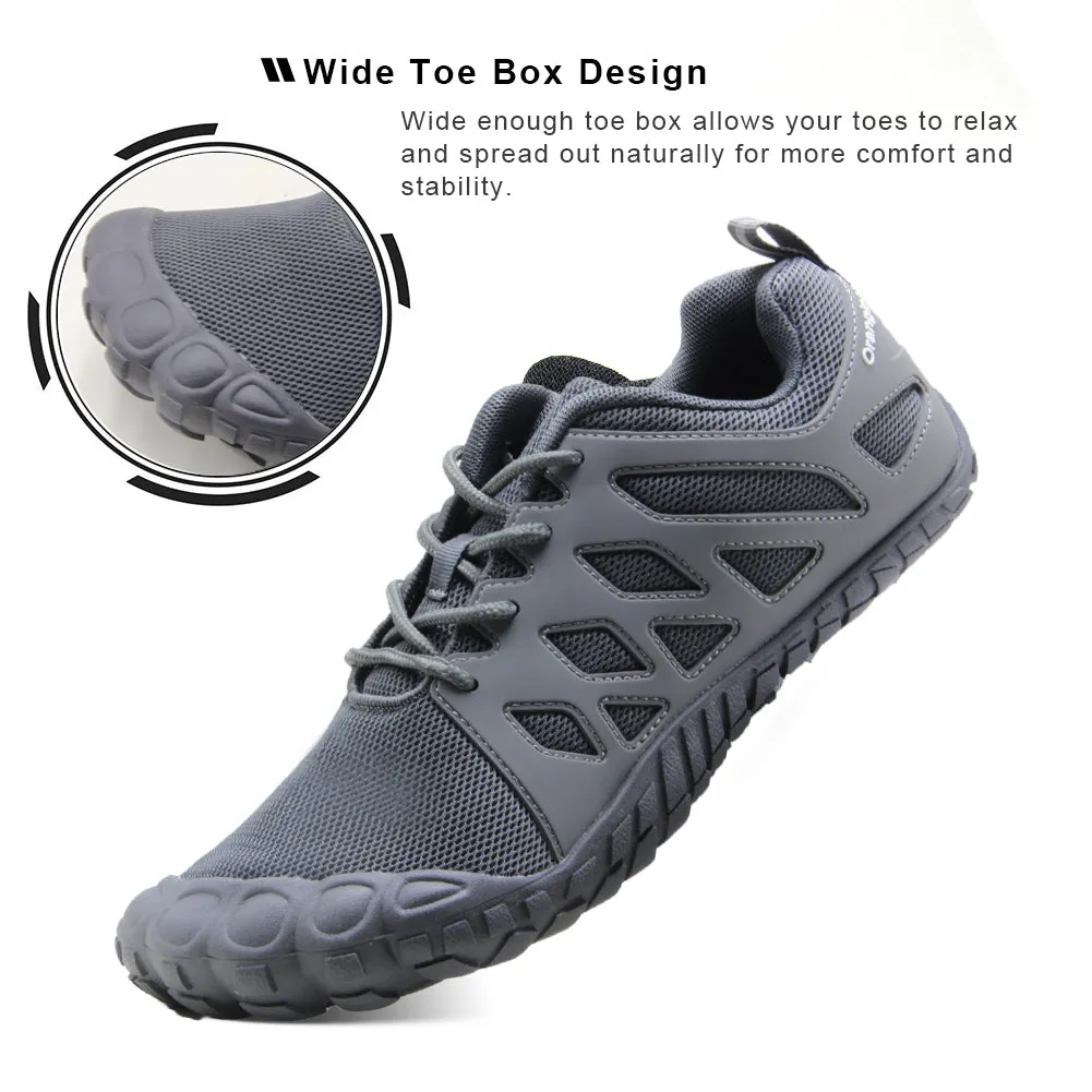 Oranginer Men's Barefoot Minimalist Cross Training Shoes OB2 - Gray