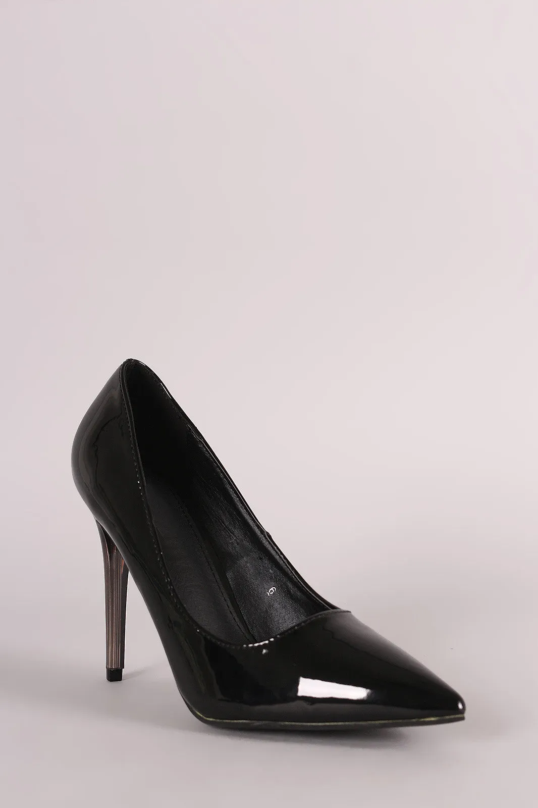 Patent Pointy Toe Lucite Stiletto Pump