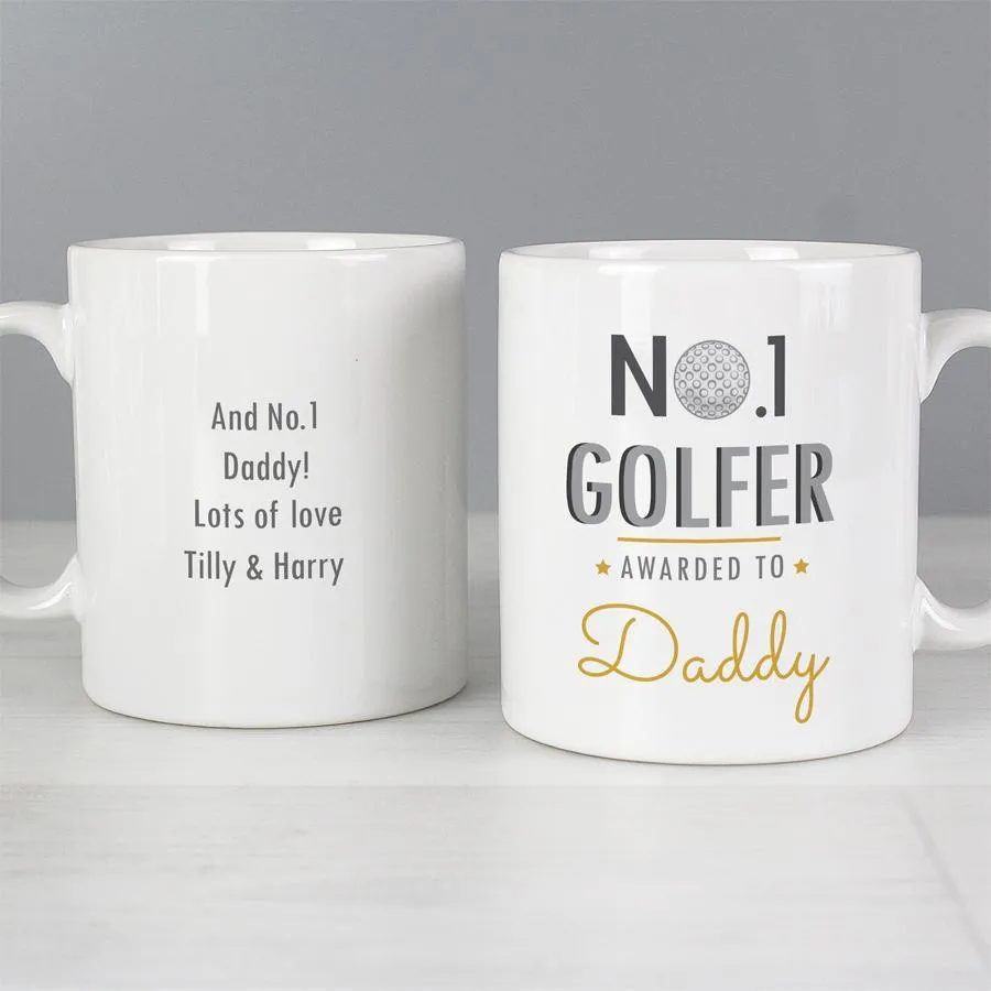 Personalised No.1 Golf Fan Mug