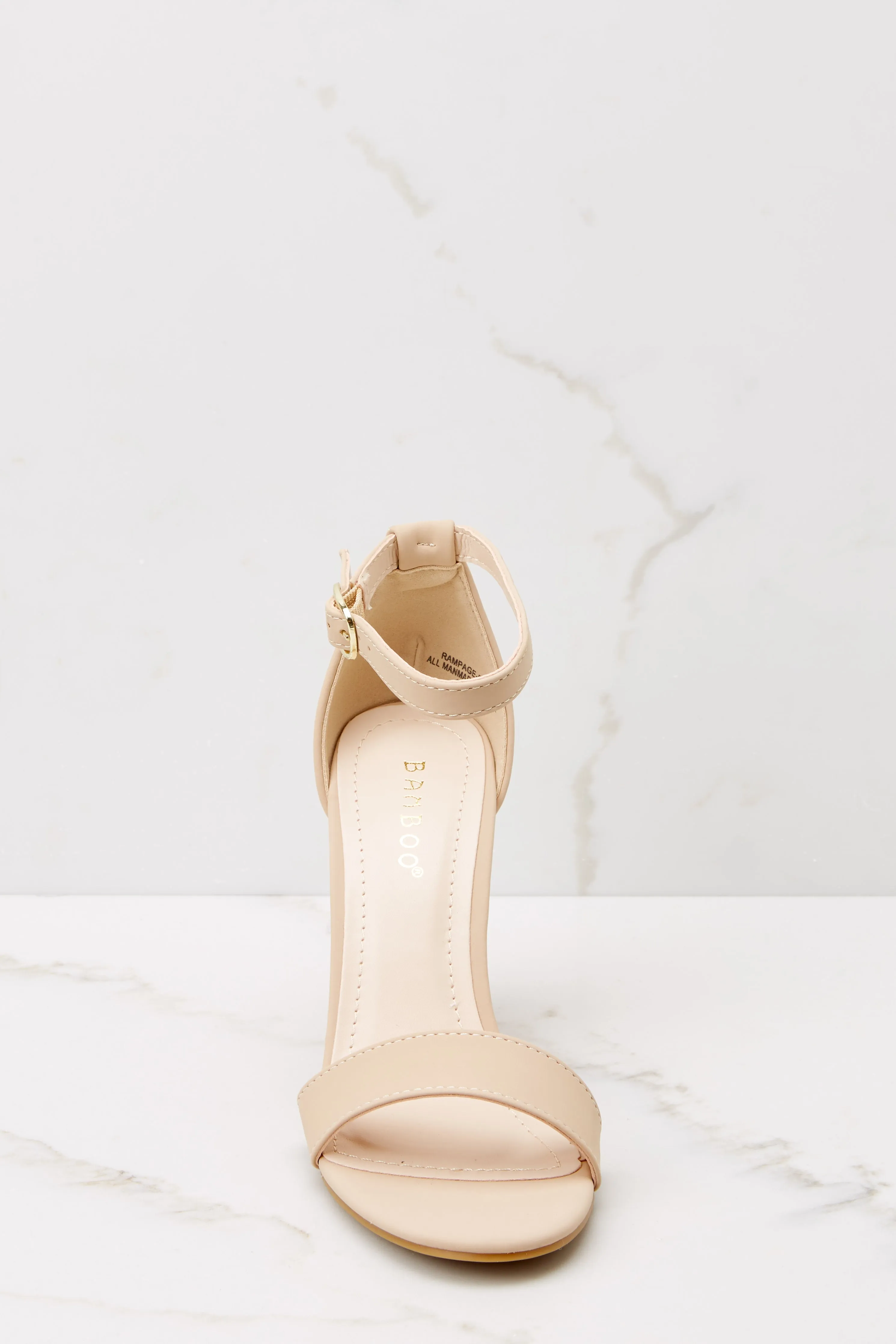 Plans To Dance Beige Ankle Strap Heels