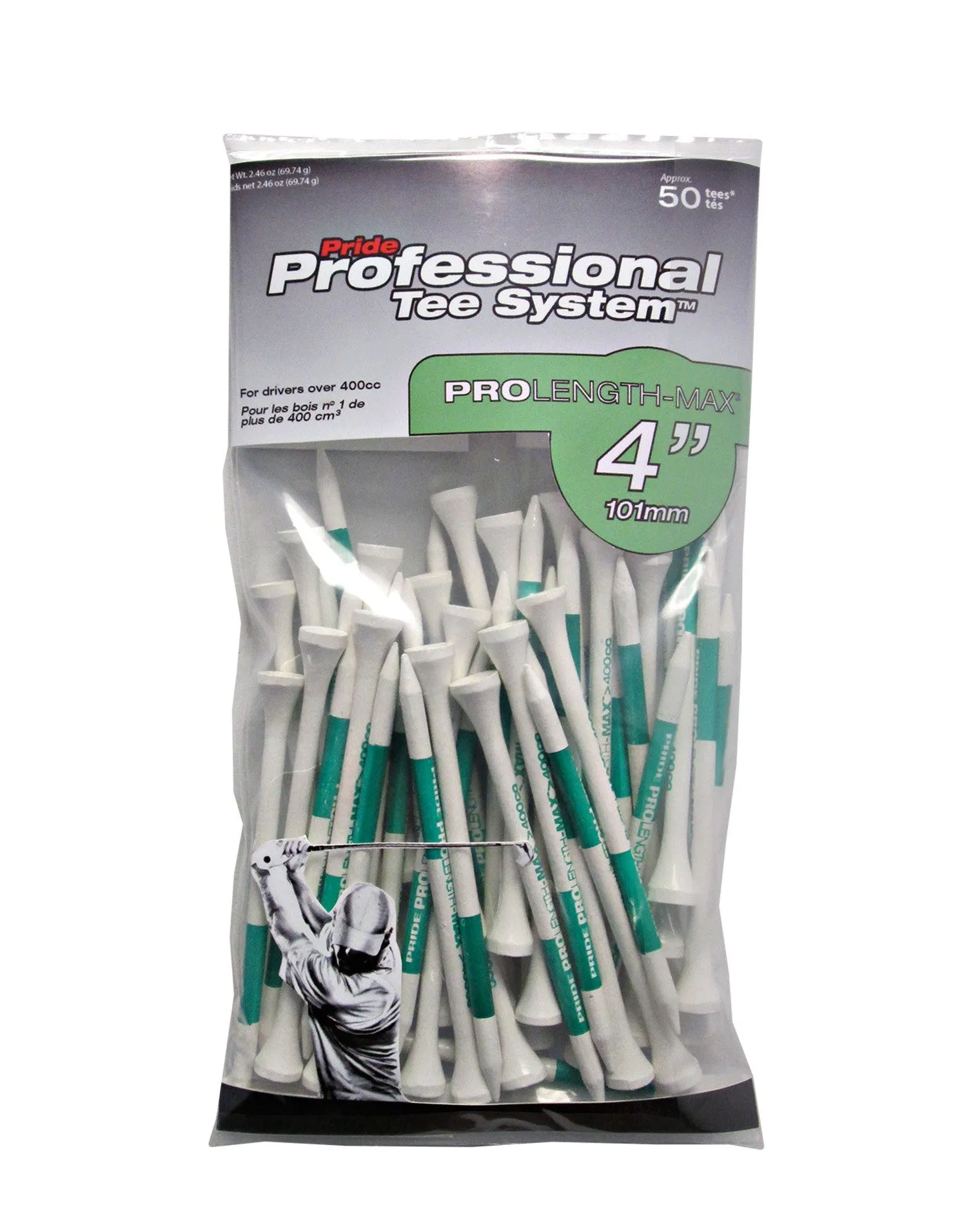 Pride PTS ProLength Wood Golf Tees - 1.5" Mini Tees