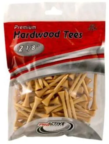 ProActive Premium Sports Hardwood Golf Tees 2.125" 80 count