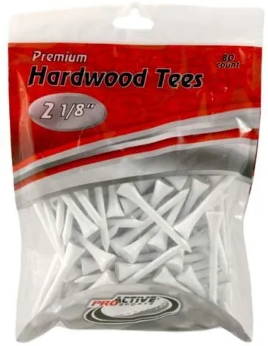 ProActive Premium Sports Hardwood Golf Tees 2.125" 80 count