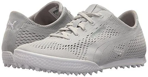 PUMA Golf Women's Monolite Cat Woven Golf Shoe Glacier Gray, 10.5 Medium US