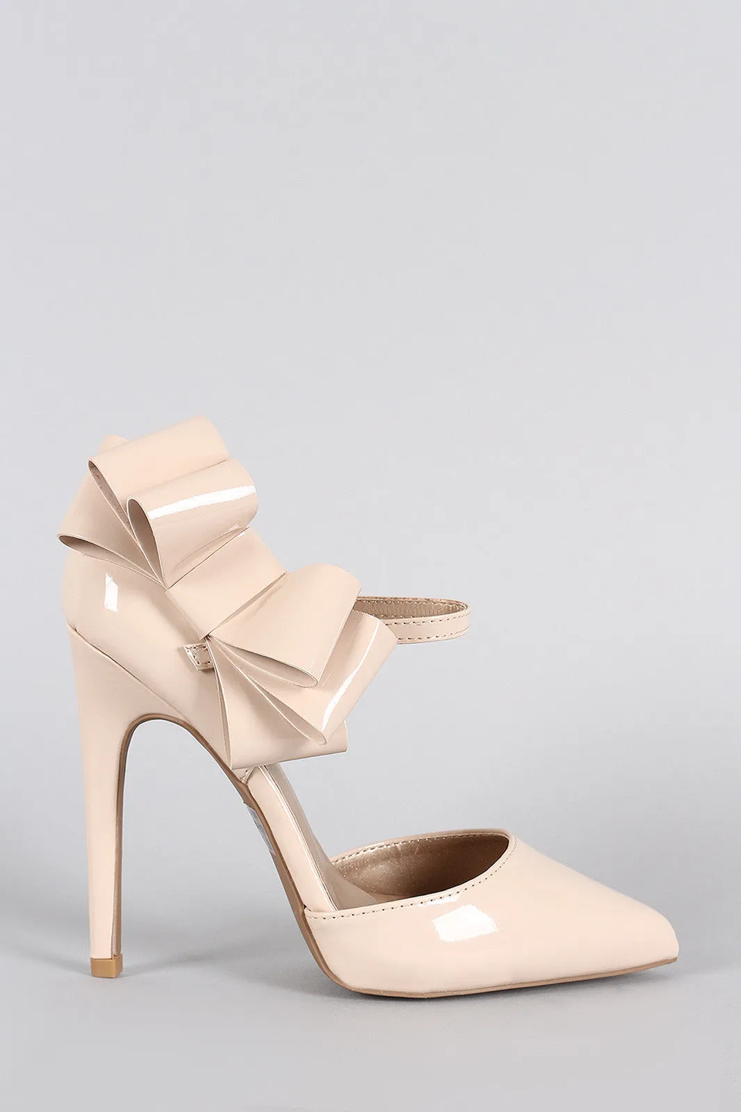 Qupid Lush Bow Mary Jane Dorsay Pump