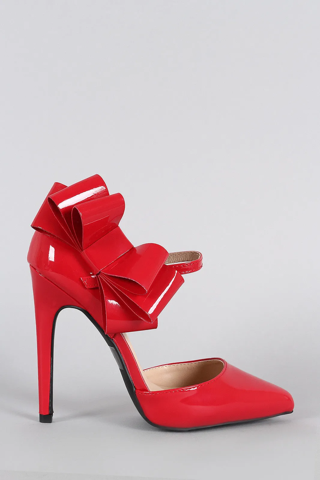 Qupid Lush Bow Mary Jane Dorsay Pump