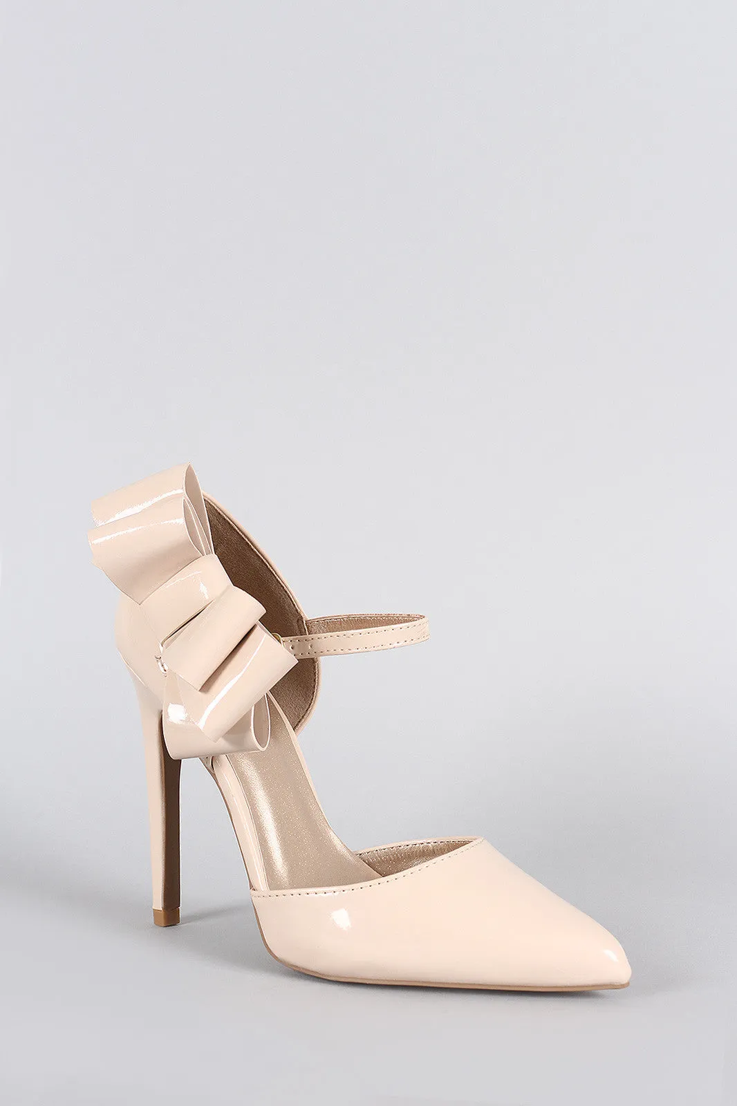 Qupid Lush Bow Mary Jane Dorsay Pump