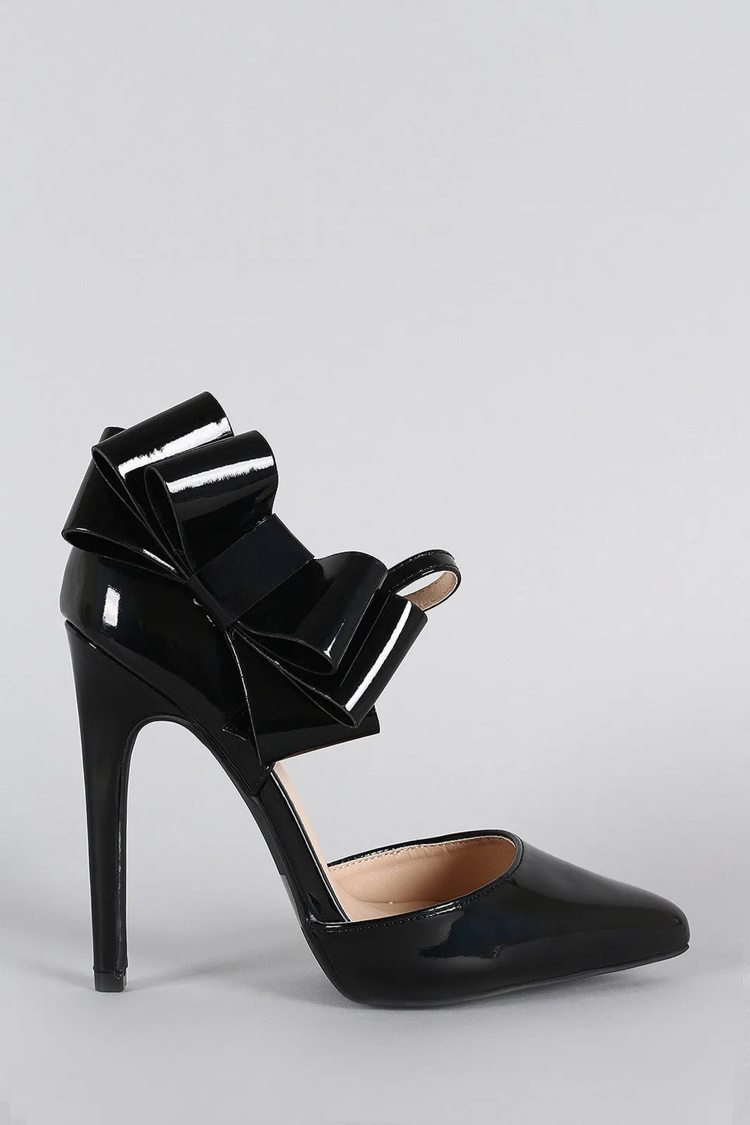 Qupid Lush Bow Mary Jane Dorsay Pump