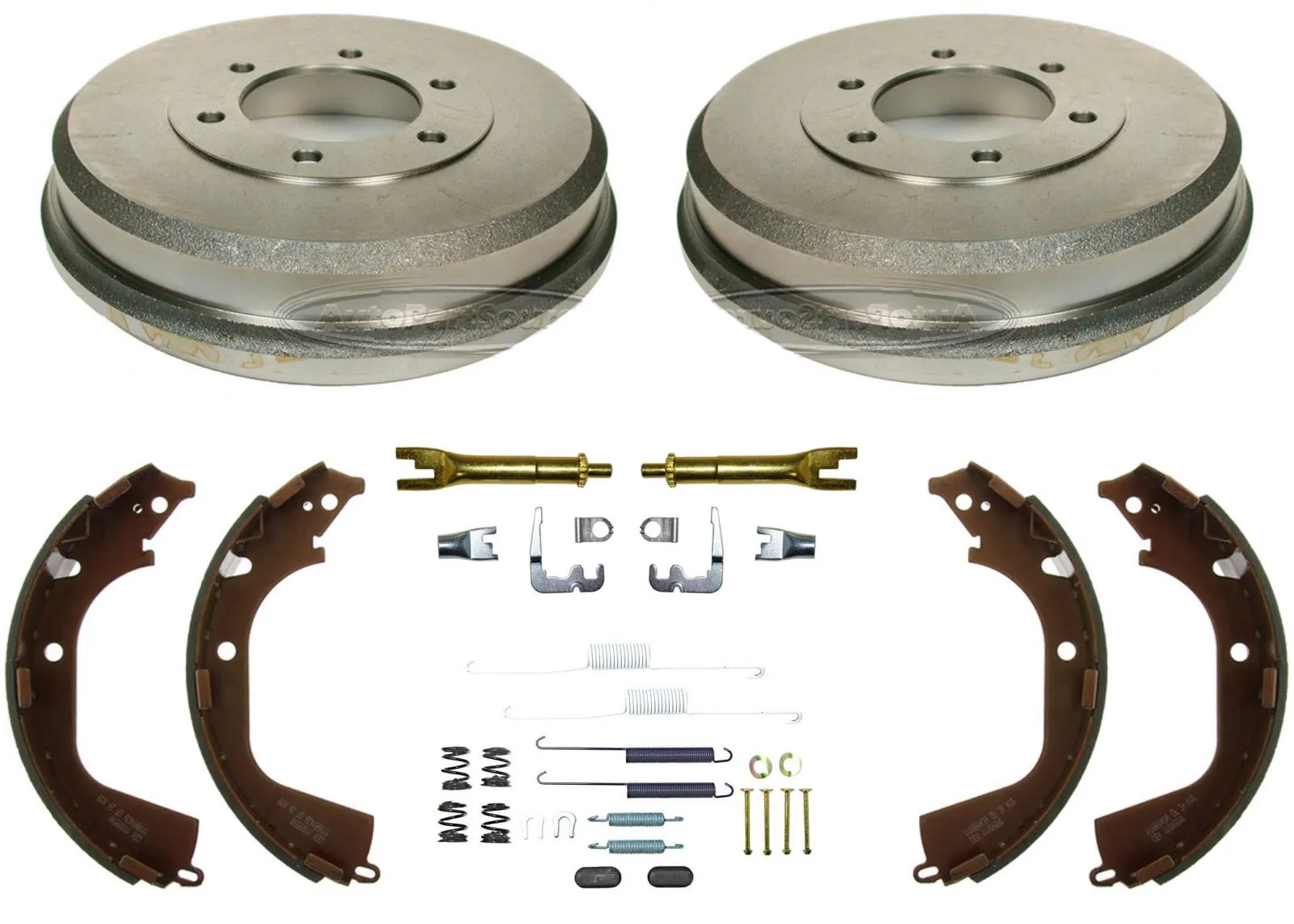 Rear Brake Drums Shoes Springs Adjuster Hardware For GMC Colorado Canyon 09-12