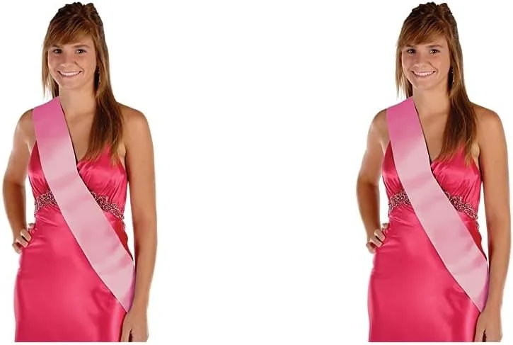 Satin Sash (pink) Party Accessory (1 count) (1/Pkg)