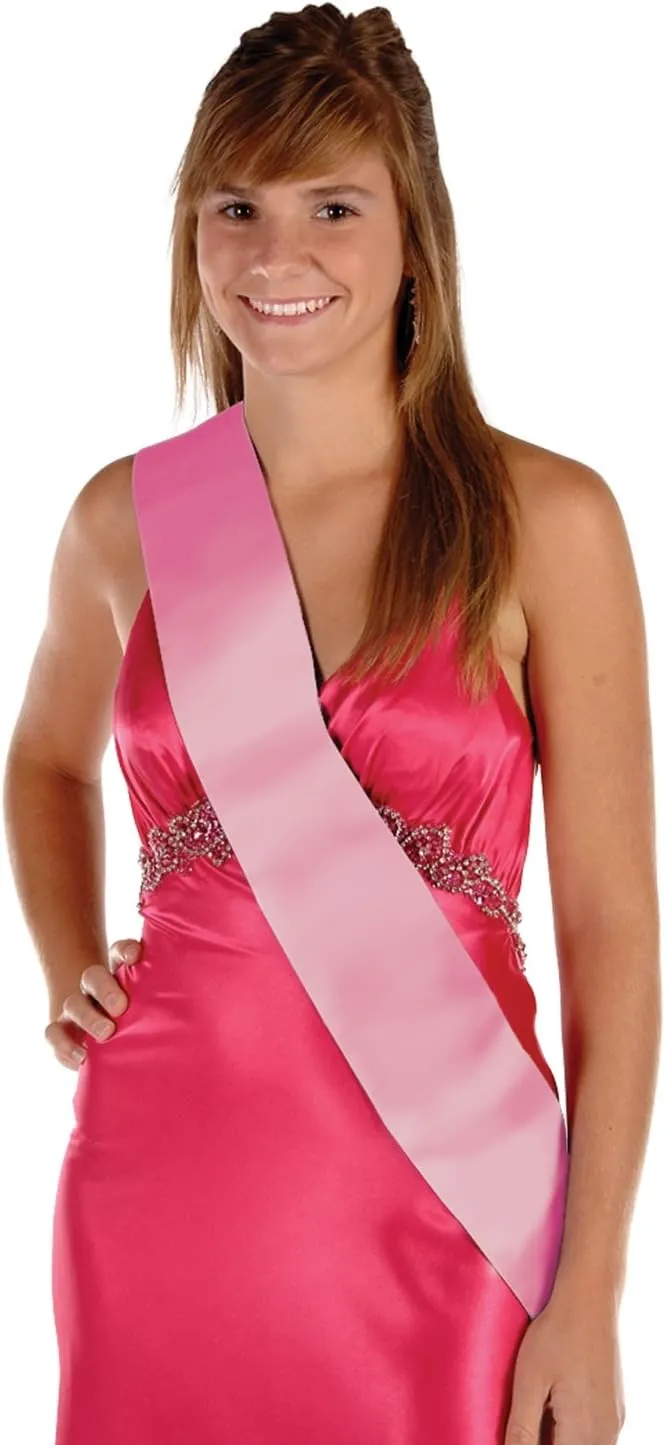 Satin Sash (pink) Party Accessory (1 count) (1/Pkg)