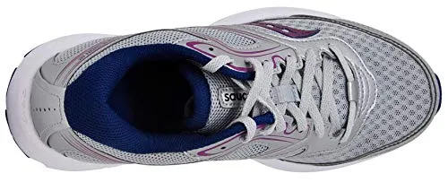 Saucony Women's VERSAFOAM Cohesion 12 Grey/Navy/Purple Road Running Shoe 8.5 Medium US