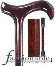 Scratch and Dent Carbon Fiber Red Impressionist Derby Walking Cane With Adjustable Carbon Fiber Shaft V2214