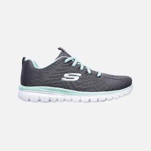 Skechers Graceful - Get Connected Women's Running Shoes -Charcoal/Green