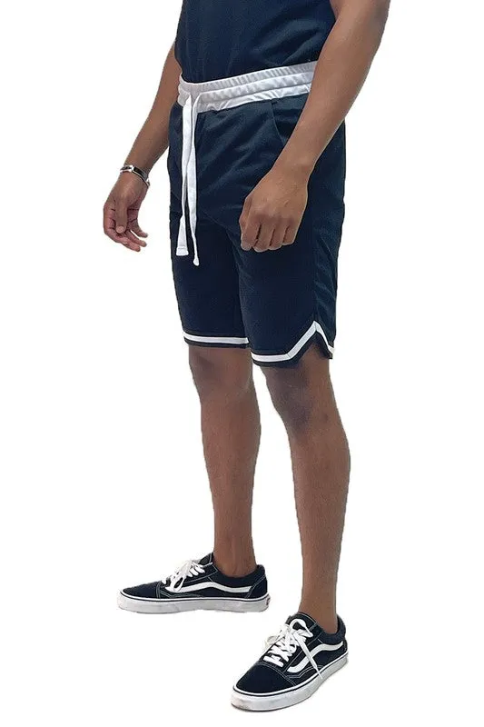 Solid Athletic Basketball Sports Shorts Chevron Trim