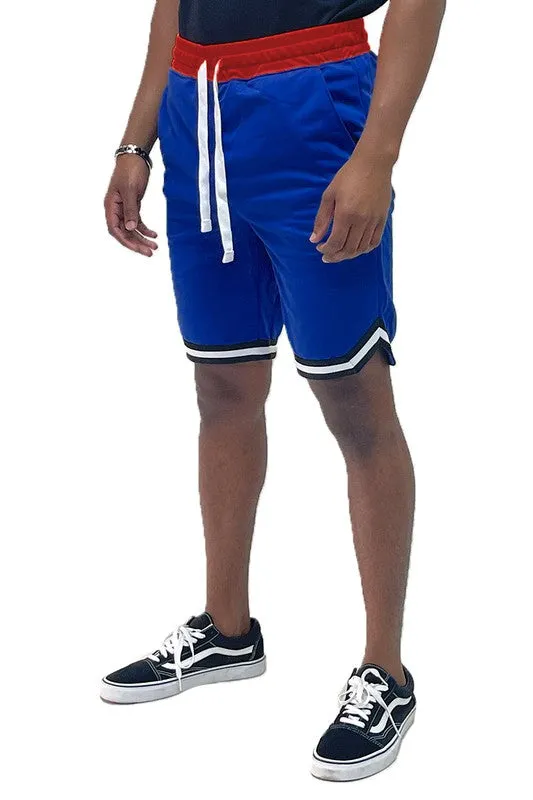 Solid Athletic Basketball Sports Shorts Chevron Trim