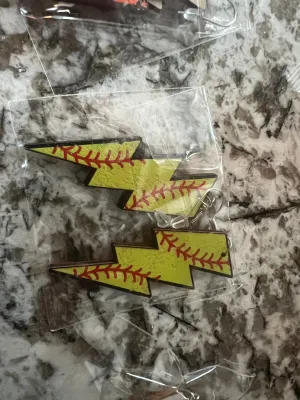 sport lightning bolt earrings