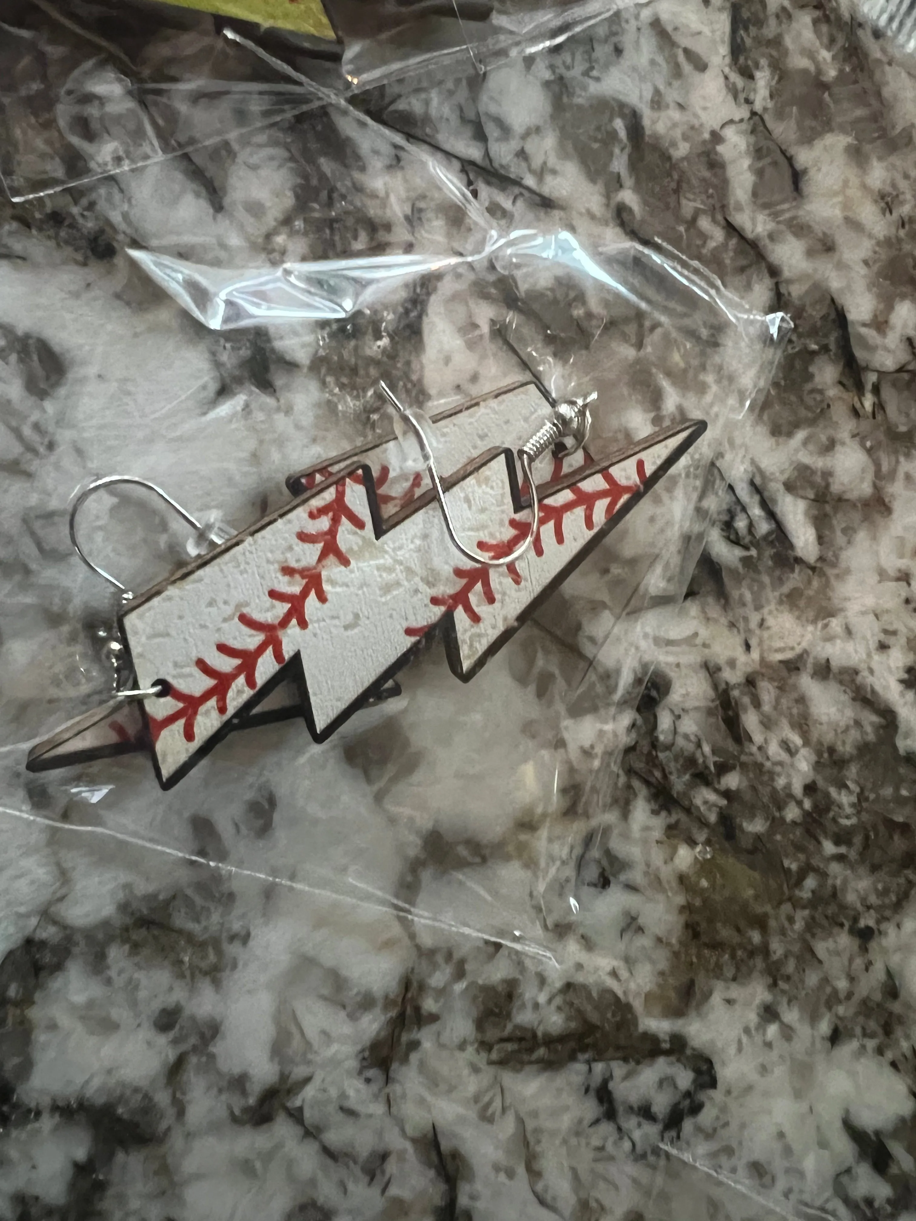 sport lightning bolt earrings