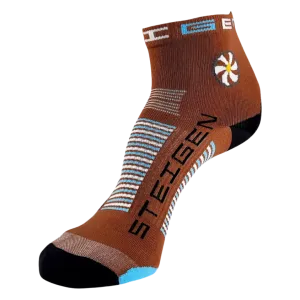 Steigen - Quarter Length Running Socks - Brown