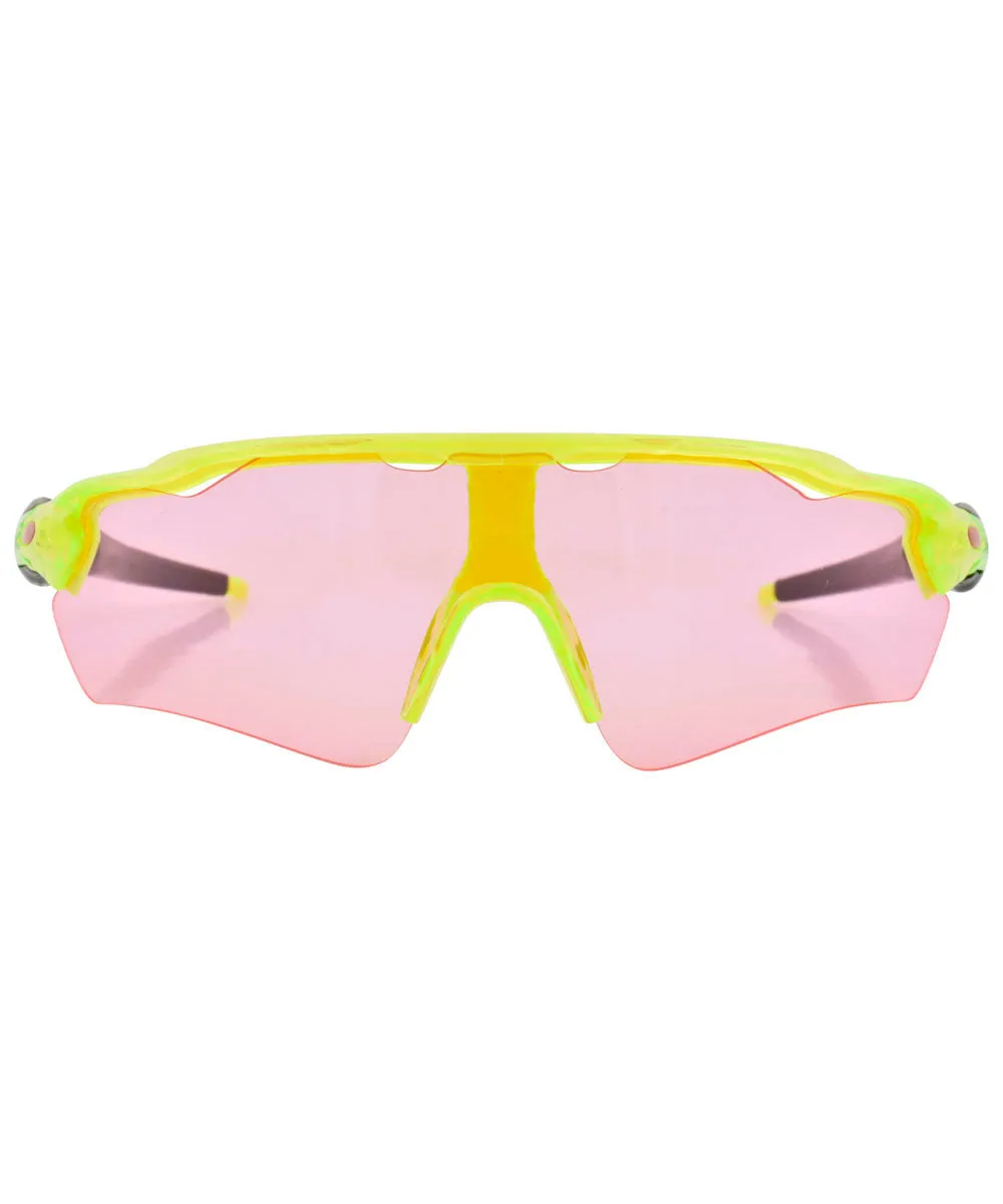 STOKED Pink/Yellow Sports Sunglasses