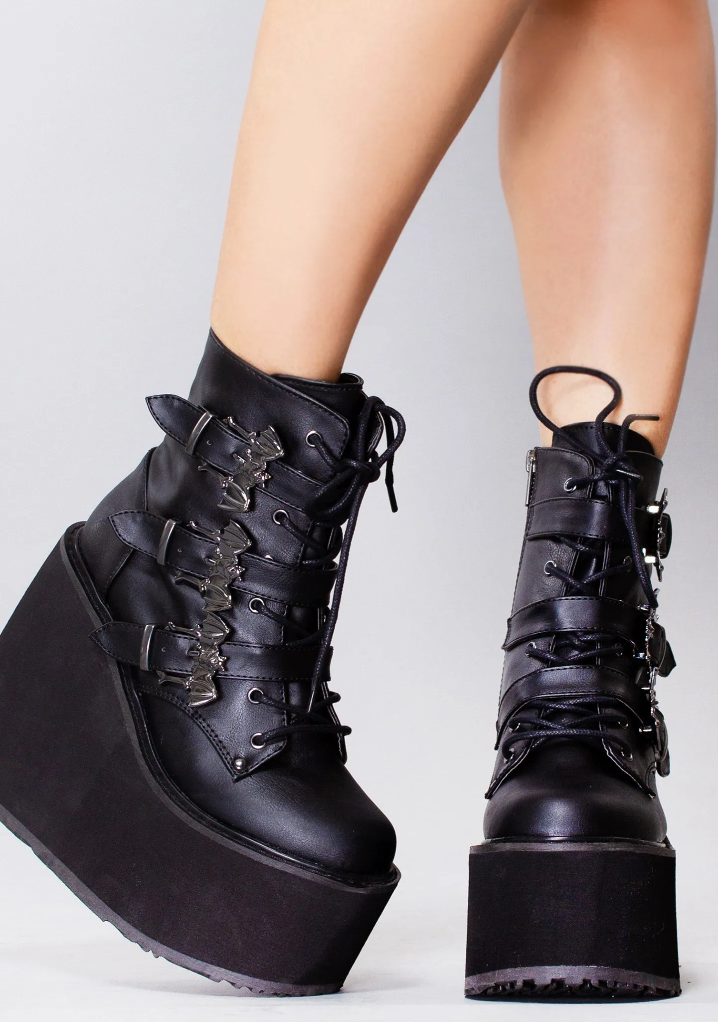 SWING 103 Creature of the Night Black Platform Boots