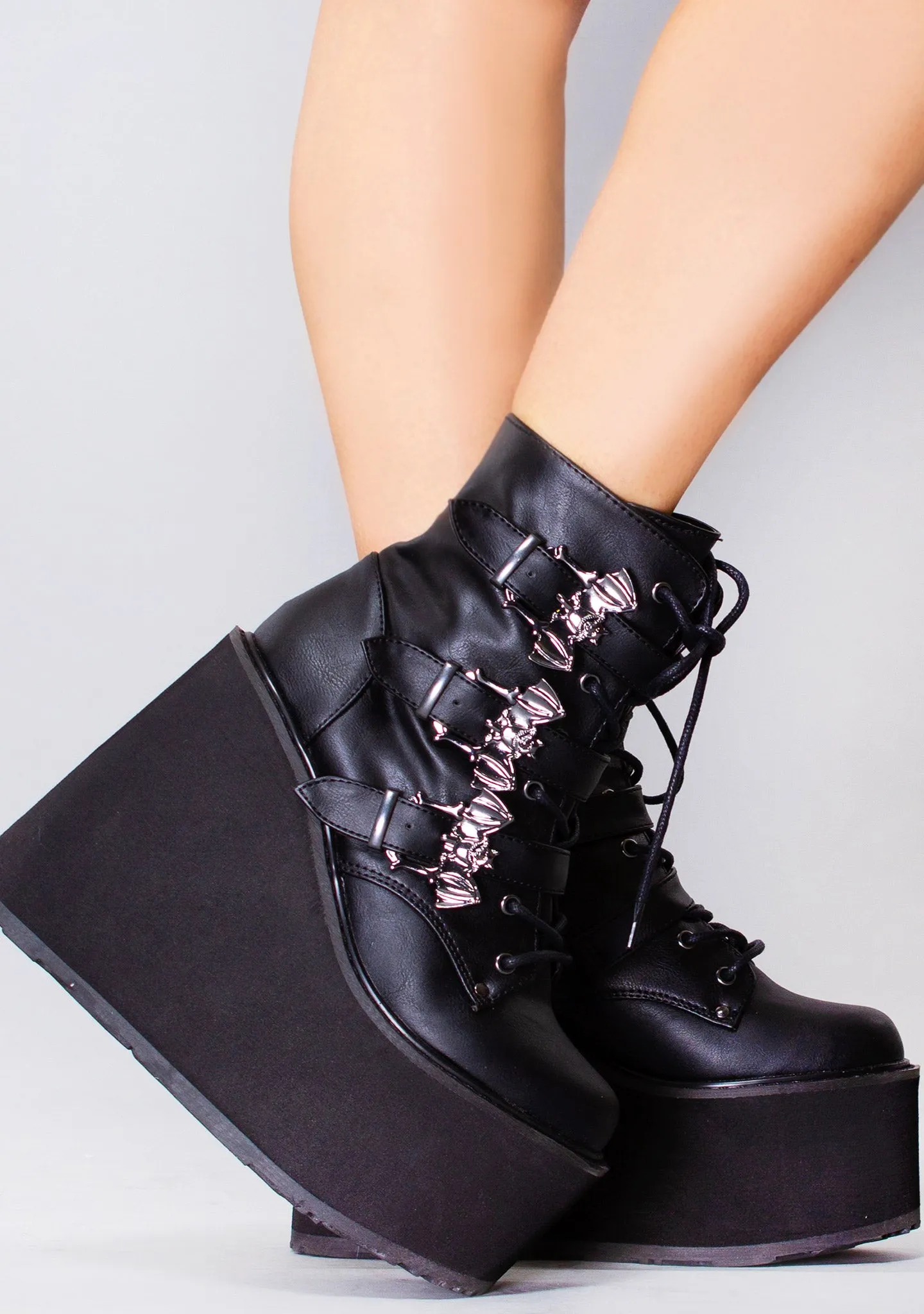 SWING 103 Creature of the Night Black Platform Boots