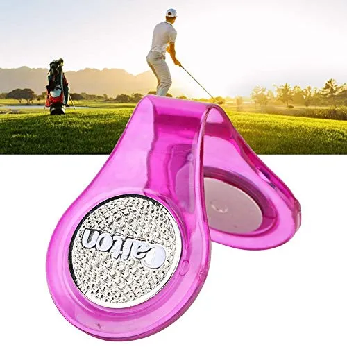 VGEBY1 Golf Hat Clip, Multi-Functional Stainless Steel Magnetic Golf Ball Mark Golfer Accessory(Purple)