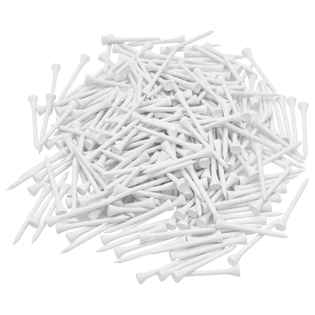 vidaXL Golf Tees 1000 pcs White 70 mm Bamboo